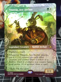 FOIL - Finneas, Ace Archer - FOIL SHOWCASE - Bloomburrow - NM MTG - Image 1