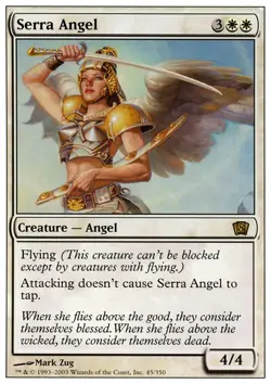 MTG - Serra Angel - 8th Edition - NM, English Magic FLAT RATE SHIP - Image 1