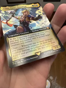 Tidus, Yuna's Guardian (Extended Art) Commander: Final Fantasy Foil MTG #187 - Image 2