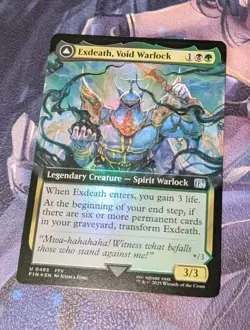 MTG *FOIL EXTENDED ART* Final Fantasy Uncommon EXDEATH, VOID WARLOCK NM - Image 1