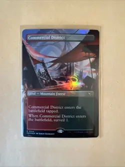 MTG Commercial District MKM 0324 R NM Borderless FOIL - Image 1