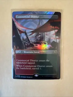 MTG Commercial District MKM 0324 R NM Borderless FOIL - Image 2