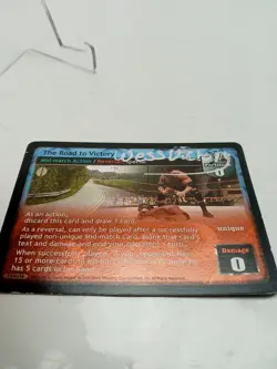 WWE RAW DEAL CCG The Road To Victory Signed by Wess Victory Card Creator NM/LP - Image 2