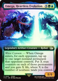 Omega, Heartless Evolution Foil Extended Art Final Fantasy MTG NM - Image 2