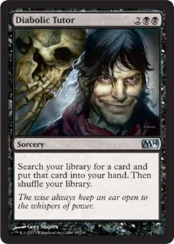 MTG Diabolic Tutor, Magic 2014, Lightly Played, English - Image 1