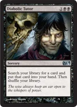 MTG Diabolic Tutor, Magic 2014, Lightly Played, English - Image 2