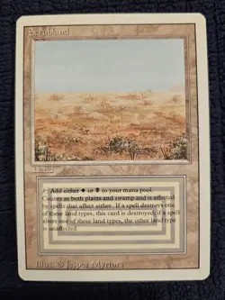 MTG Scrubland Revised Edition Dual Land LP EX - Image 1