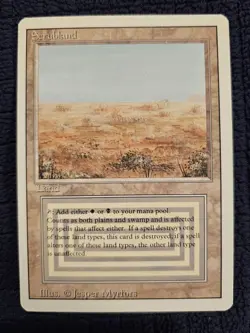 MTG Scrubland Revised Edition Dual Land LP EX - Image 3