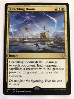 MTG Commander 2017 Crackling Doom 167/309 LP Rare - Image 1