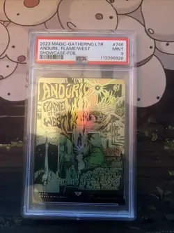 MTG Lord of the Rings - Anduril Flame of the West - Showcase Foil Poster - PSA 9 - Image 1