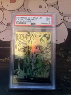 MTG Lord of the Rings - Anduril Flame of the West - Showcase Foil Poster - PSA 9 - Image 3