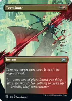 1x Terminate ~~ Borderless - Foil NM-Mint, English Double Masters 2022 MTG Magic - Image 1