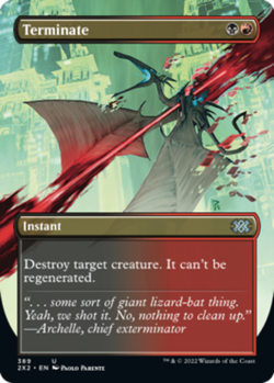 1x Terminate ~~ Borderless - Foil NM-Mint, English Double Masters 2022 MTG Magic - Image 2