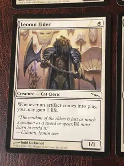 Leonin Elder X4 Mirrodin Ex Condition See Pics Front Back - Image 12