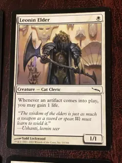 Leonin Elder X4 Mirrodin Ex Condition See Pics Front Back - Image 4