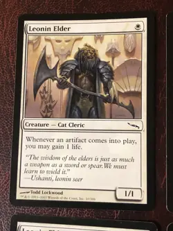 Leonin Elder X4 Mirrodin Ex Condition See Pics Front Back - Image 5
