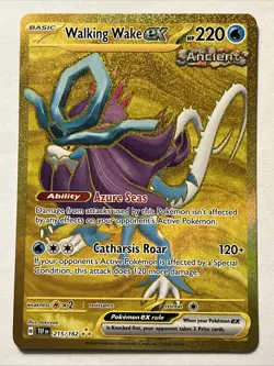 Walking Wake ex 215/162 Temporal Forces Full Art Gold Hyper Rare Pokemon Tcg - Image 1