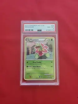 Pokemon: Meganium #26/123 Non-holo Rare HeartGold SoulSilver 2010 - PSA 8 - A5 - Image 1