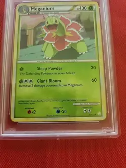 Pokemon: Meganium #26/123 Non-holo Rare HeartGold SoulSilver 2010 - PSA 8 - A5 - Image 14