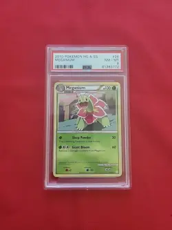 Pokemon: Meganium #26/123 Non-holo Rare HeartGold SoulSilver 2010 - PSA 8 - A5 - Image 25