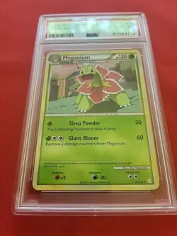 Pokemon: Meganium #26/123 Non-holo Rare HeartGold SoulSilver 2010 - PSA 8 - A5 - Image 8