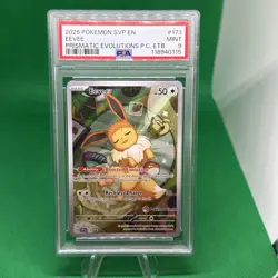 2025 POKEMON SVP PRISMATIC EVOLUTIONS POKEMON CENTER ETB PROMO #173 EEVEE PSA 9 - Image 1