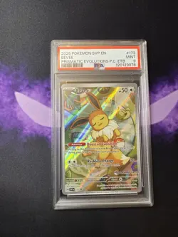 2025 POKEMON SVP PRISMATIC EVOLUTIONS POKEMON CENTER ETB PROMO #173 EEVEE PSA 9 - Image 1