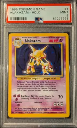 Alakazam PSA 9 Base Set 1/102 Holo 1999 Pokemon TCG Card Graded - Image 1