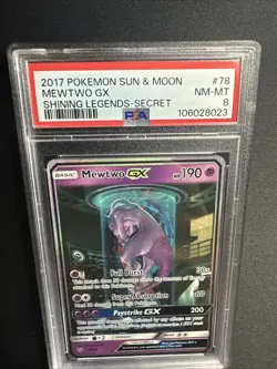 Mewtwo GX (Secret Shining) 78/73 Shining Legends Holo 2017 PSA 8 Pokémon Card - Image 10