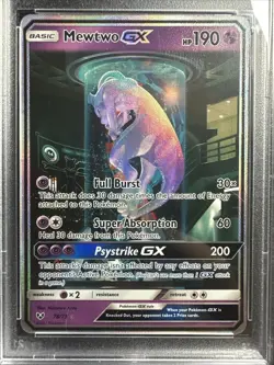 Mewtwo GX (Secret Shining) 78/73 Shining Legends Holo 2017 PSA 8 Pokémon Card - Image 2