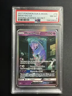 Mewtwo GX (Secret Shining) 78/73 Shining Legends Holo 2017 PSA 8 Pokémon Card - Image 8