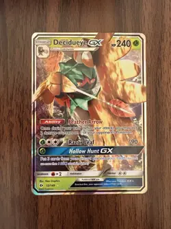 Pokémon Decidueye GX Sun & Moon Base Set 12/149 Holo Ultra Rare - Image 3