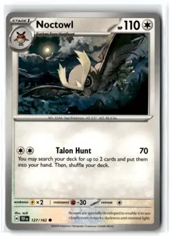 2024 Scarlet & Violet Series - Temporal Forces Noctowl #127 Common - Image 1