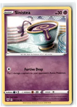 2020 Sword & Shield - Darkness Ablaze Sinistea #82 Basic/Common - Image 1