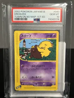 2002 Pokémon - The Town on No Map Japanese 1st Edition Drowzee #040 PSA 10 - Image 2