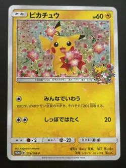 Pokemon card Pikachu 224/SM-P Promo 2018 PokÃ©mon TCG Japanese Holo Rare Nintendo - Image 1