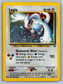Pokémon TCG Lugia Neo Genesis 9/111 Holo Unlimited 1995-2000 Holo Rare- HP - Image 5