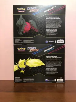 Pokémon Crown Zenith Regieleki V & Regidrago V Collection Box SEALED LOT OF 2 - Image 6