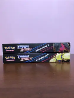 Pokémon Crown Zenith Regieleki V & Regidrago V Collection Box SEALED LOT OF 2 - Image 8