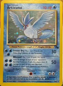 Pokemon TCG Vintage Articuno Unlimited Fossil 2/62 Holo Rare - Image 8