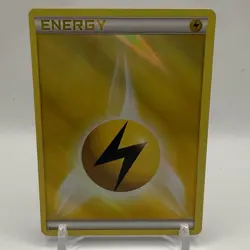 Pokemon Electric Lightning Energy Reverse Holo TCG Card 2013 Yellow NM - Image 1