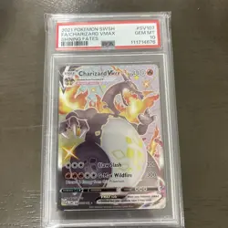 CHARIZARD VMAX FA PSA 10 2021 POKEMON SWORD & SHIELD #SV107 SHINING FATES 8366 - Image 1