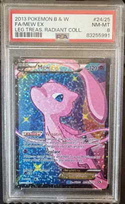 Pokémon Mew EX RC24/25 PSA 8 Legendary Treasures Radiant Collection - Image 3