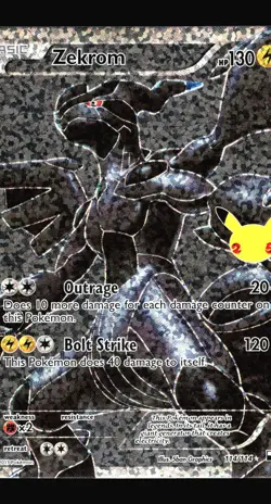 Zekrom Full Black and White Celebrations #114/114 Ultra Rare Pokemon Card T4-67 - Image 3