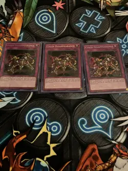 Yugioh 3x Chain Disappearance LCKC-EN094 Secret Rare 1st Ed LP - Image 3