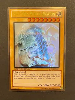 Blue-Eyes White Dragon GLD5-EN001 Ghost Rare Near Mint Yugioh Haunted Mines - Image 13