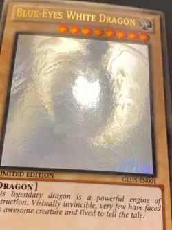 Blue-Eyes White Dragon GLD5-EN001 Ghost Rare Near Mint Yugioh Haunted Mines - Image 14