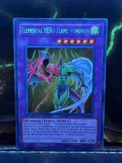 Elemental HERO Flame Wingman LCGX-EN045 Secret Rare 1st Edition NM (slot#54) - Image 1