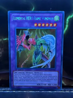 Elemental HERO Flame Wingman LCGX-EN045 Secret Rare 1st Edition NM (slot#54) - Image 8