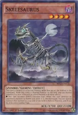 Yugioh - Skelesaurus - 1st Edition Shatterfoil Rare NM - Free Holographic Card - Image 2